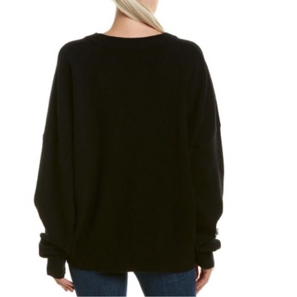 Zadig & Voltaire Ronnie Patch Sequin Star Cashmere Wool Sweater - Picture 4 of 14